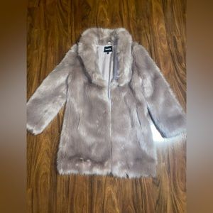 Mauve fur coat